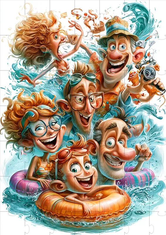 Chaotic Family Vacation Scenes