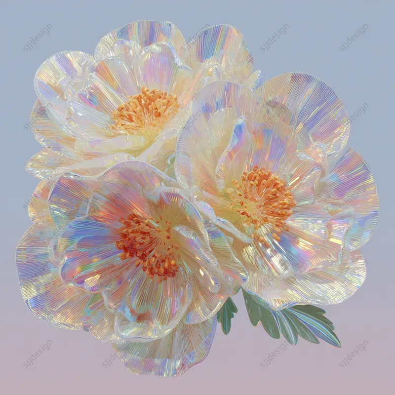 Iridescent Dreamcore Portrait Art