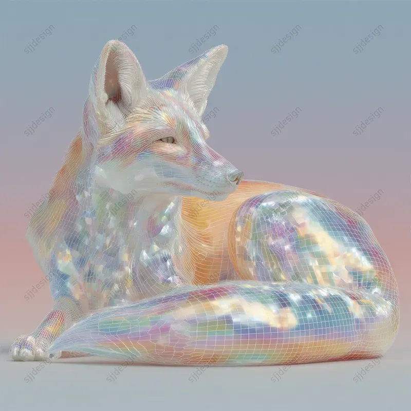 Iridescent Dreamcore Portrait Art