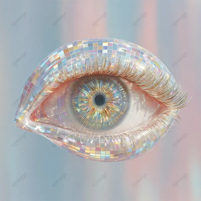 Iridescent Dreamcore Portrait Art