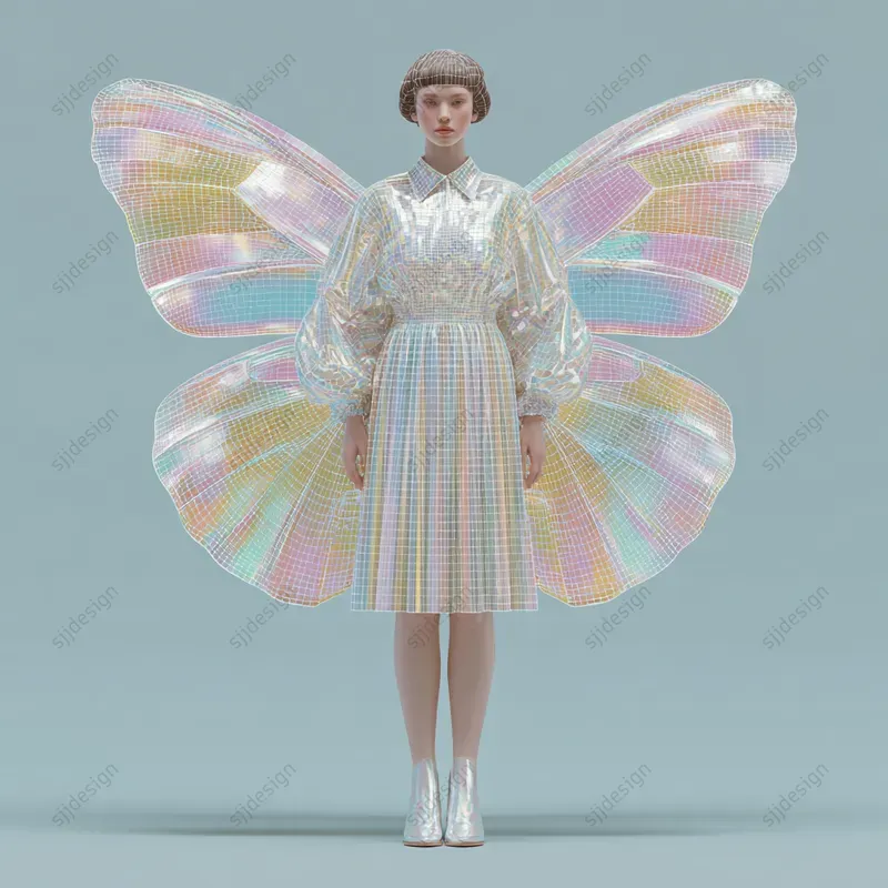 Iridescent Dreamcore Portrait Art