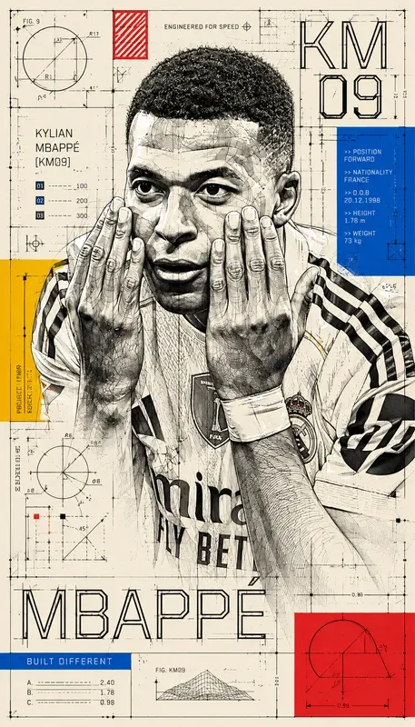 Technical Blueprint Portraits