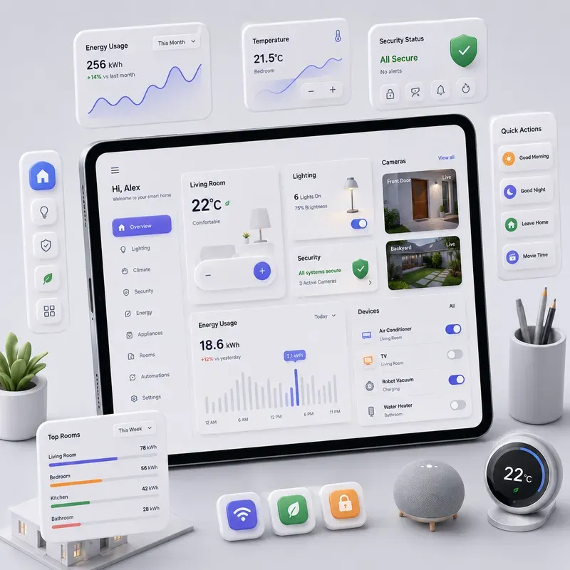 3D Claymorphic App UI Mockups