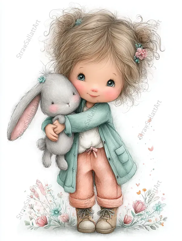 Festive Easter Kids Tshirt Clipart Prints