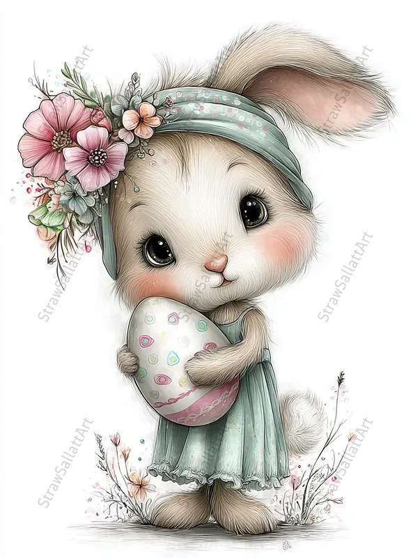 Festive Easter Kids Tshirt Clipart Prints