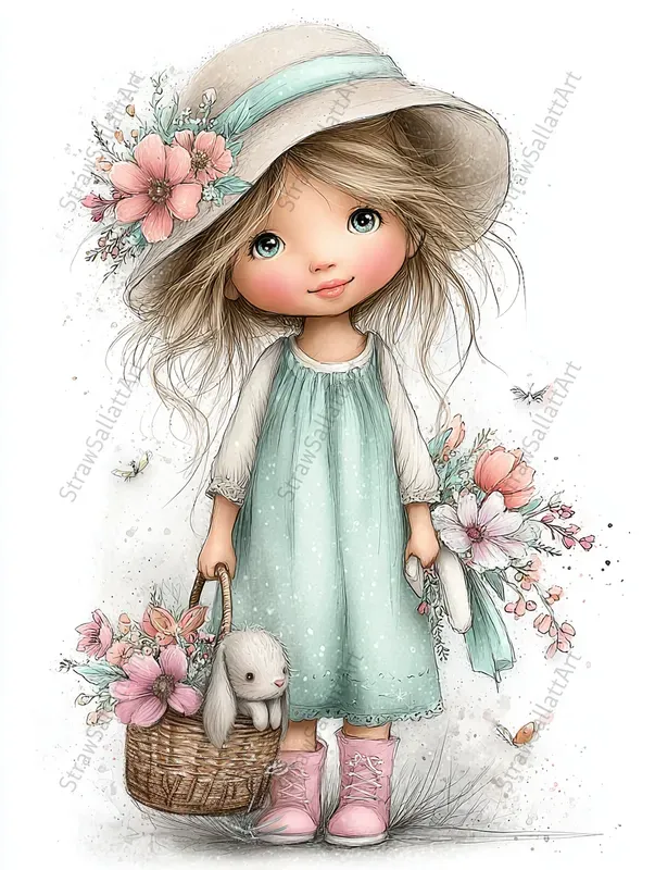 Festive Easter Kids Tshirt Clipart Prints