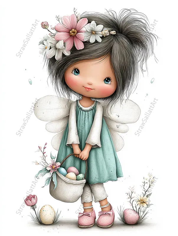 Festive Easter Kids Tshirt Clipart Prints