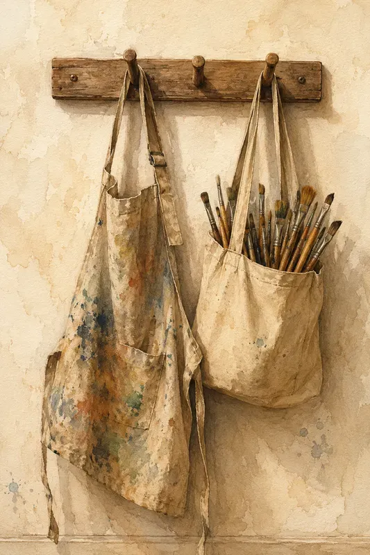 Minimalist Watercolor Peg Rack Art