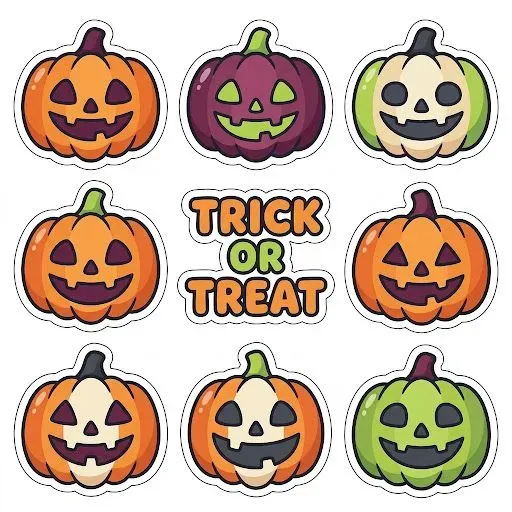 Halloween Sticker Sheets Chunky Diecuts