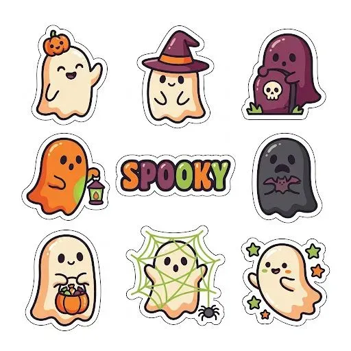 Halloween Sticker Sheets Chunky Diecuts