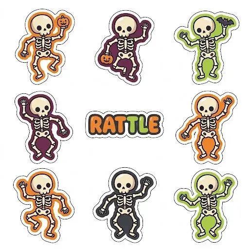 Halloween Sticker Sheets Chunky Diecuts