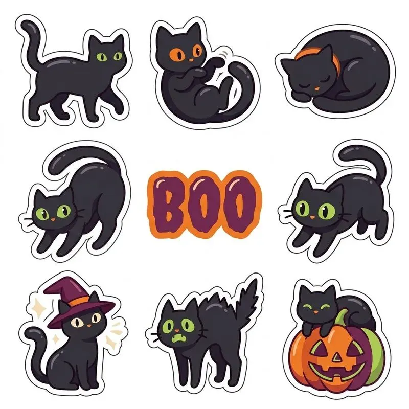 Halloween Sticker Sheets Chunky Diecuts