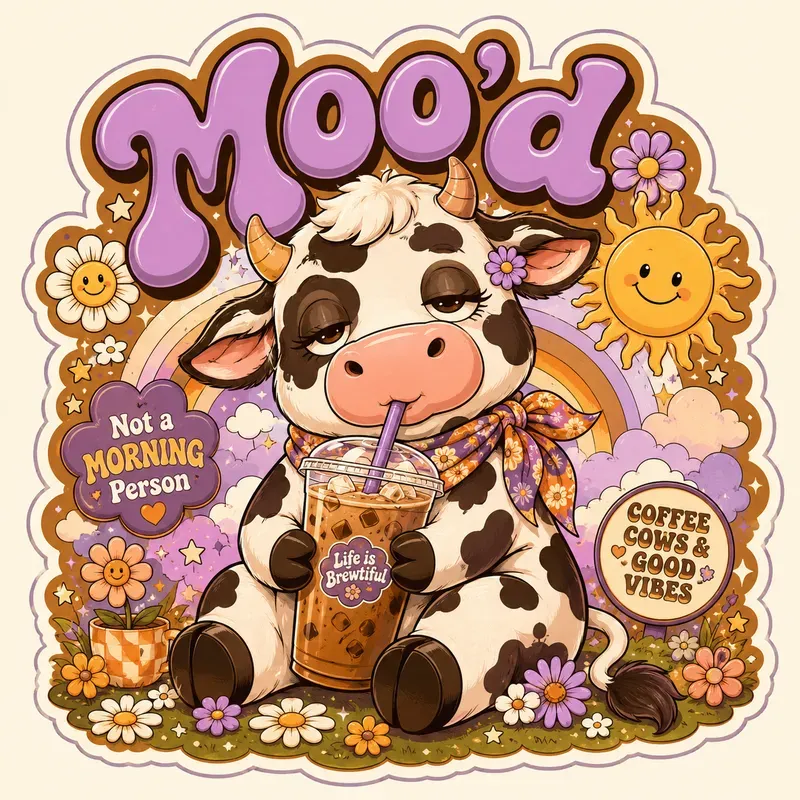 Retro Groovy Sticker Art Packs
