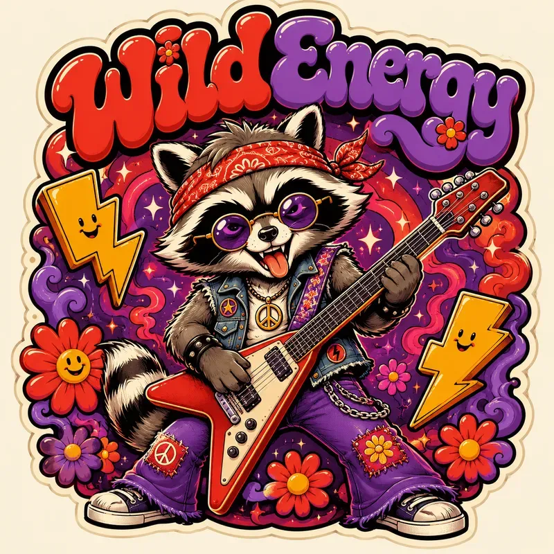 Retro Groovy Sticker Art Packs