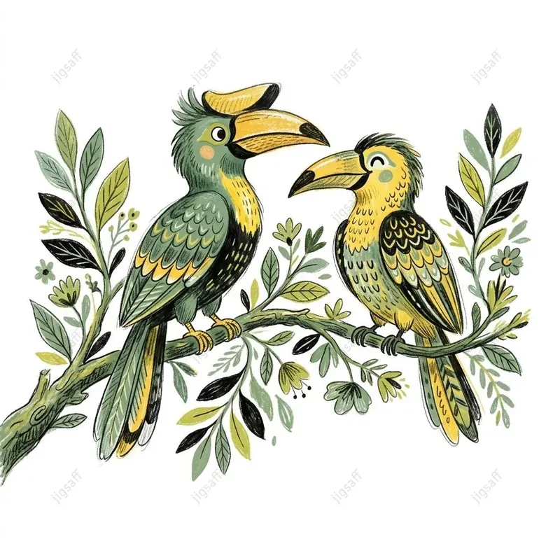 Whimsical Textured Animal Illustrations