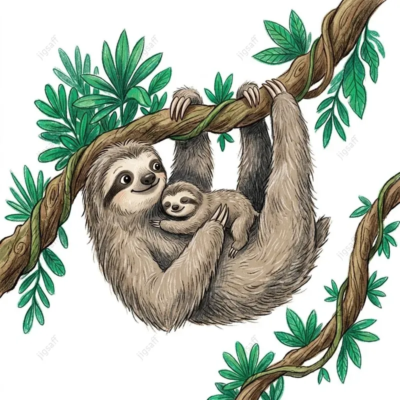 Whimsical Textured Animal Illustrations