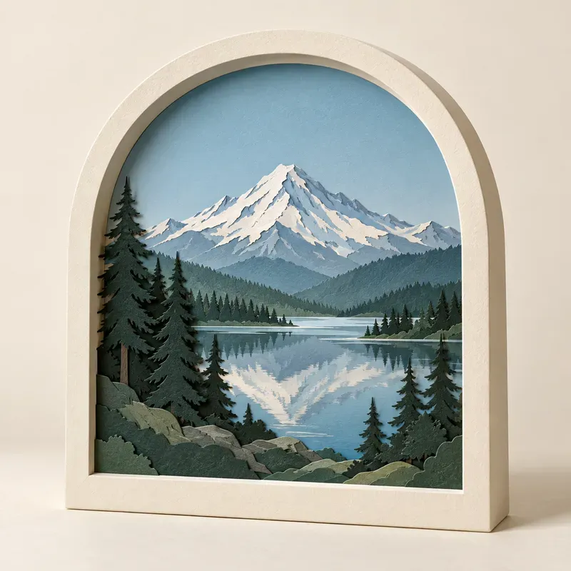 Paper Cut Landscape Portals