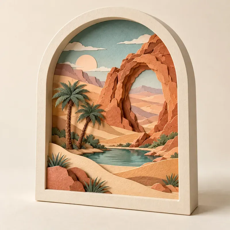 Paper Cut Landscape Portals