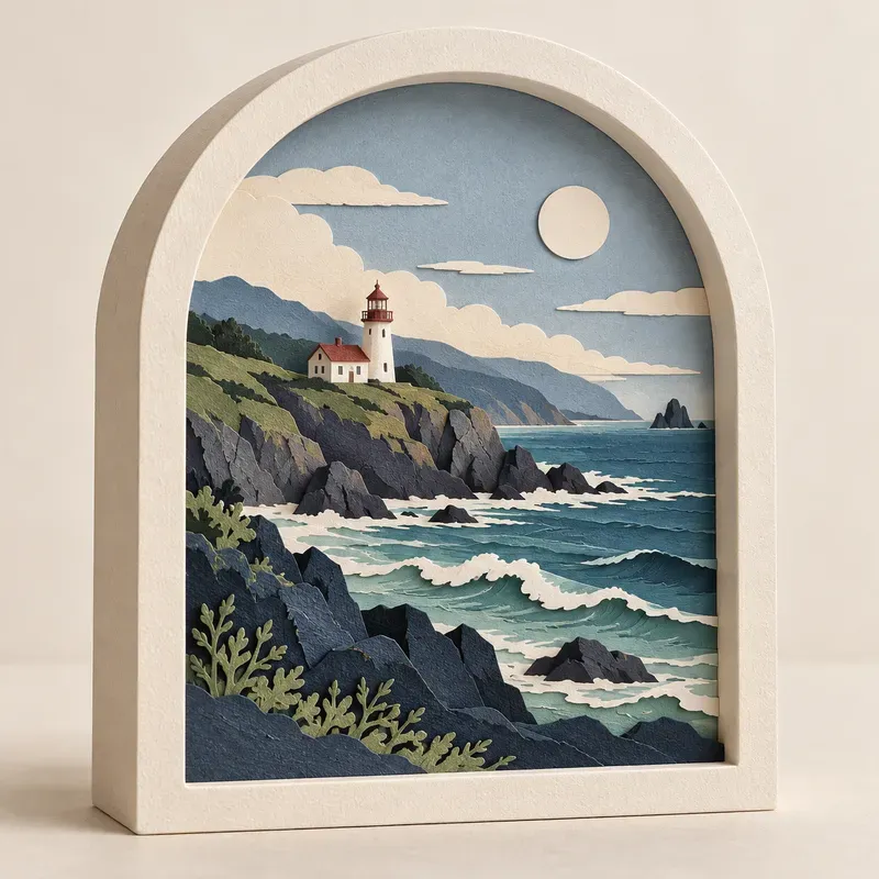 Paper Cut Landscape Portals