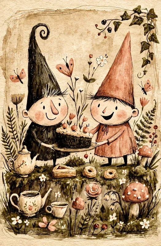 Watercolor Whimsical Woodland Teaparties
