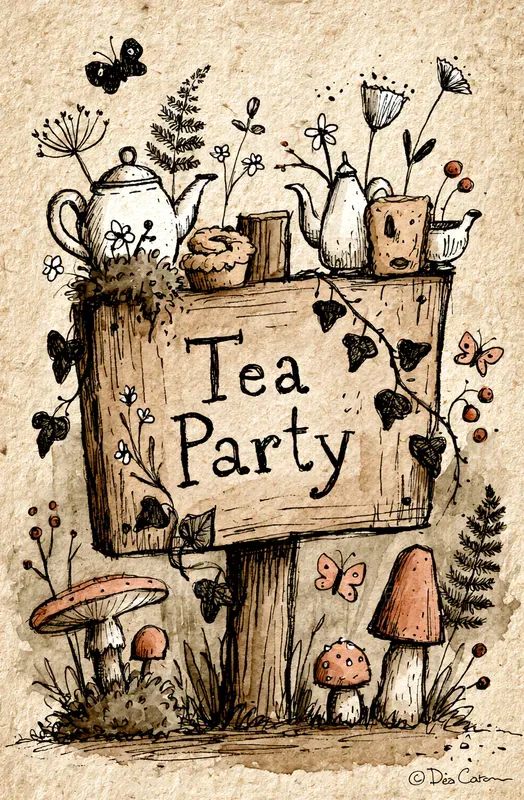 Watercolor Whimsical Woodland Teaparties