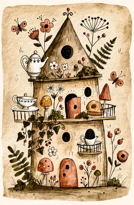 Watercolor Whimsical Woodland Teaparties