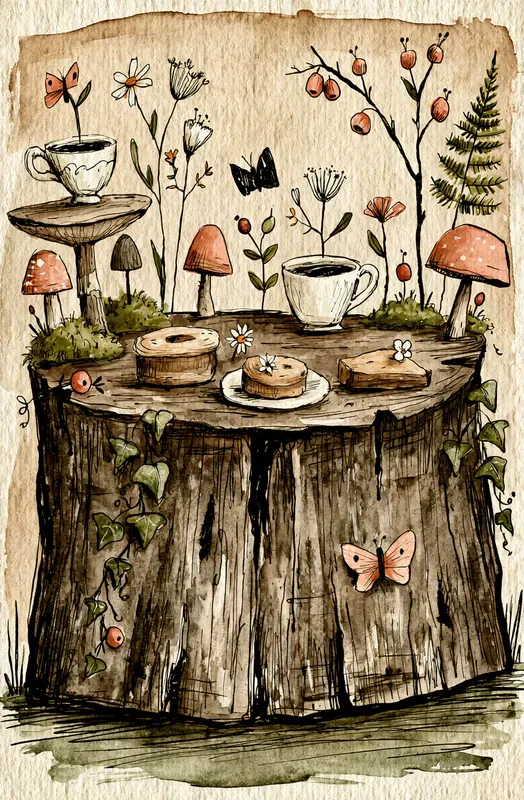 Watercolor Whimsical Woodland Teaparties