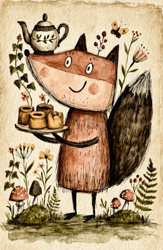 Watercolor Whimsical Woodland Teaparties
