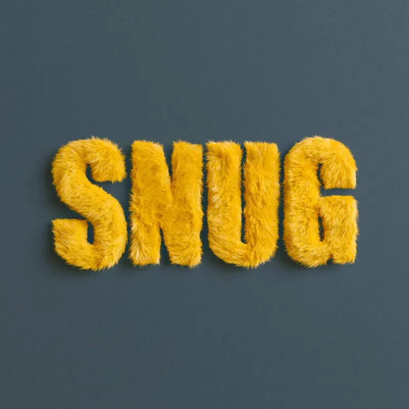 3D Typography Fluffy Fur Letters