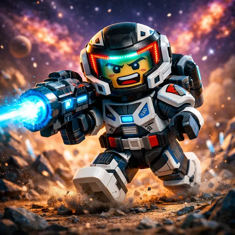 Cinematic Toy Battle Action Renders