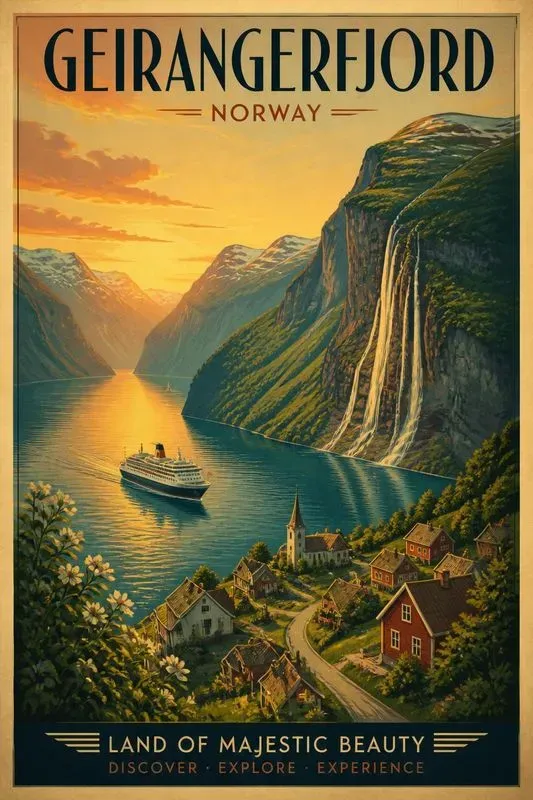 Vintage Fjord Posters