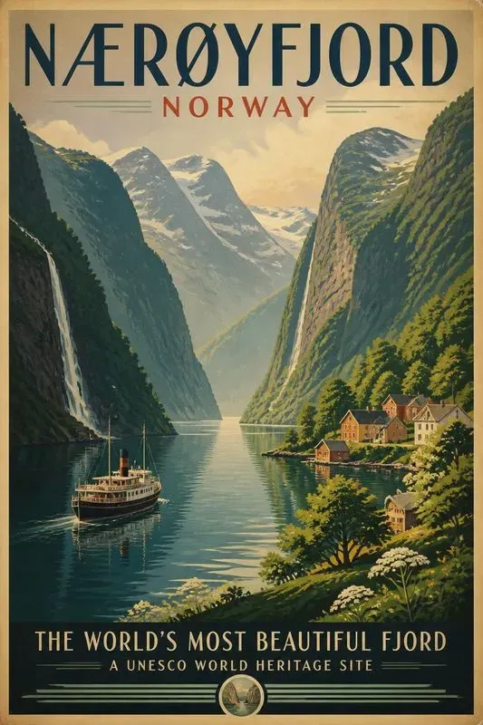 Vintage Fjord Posters