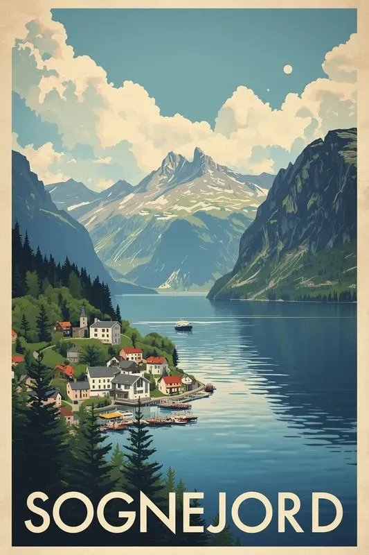 Vintage Fjord Posters