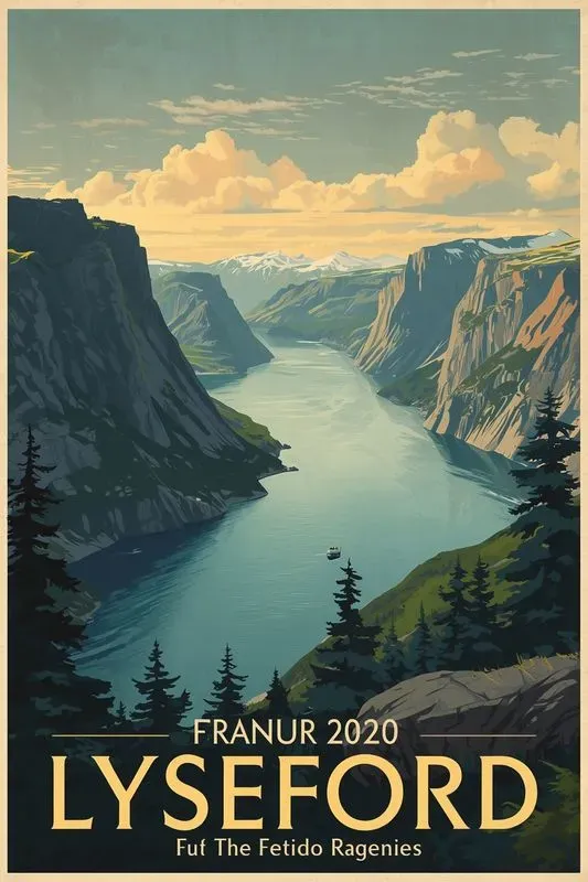 Vintage Fjord Posters