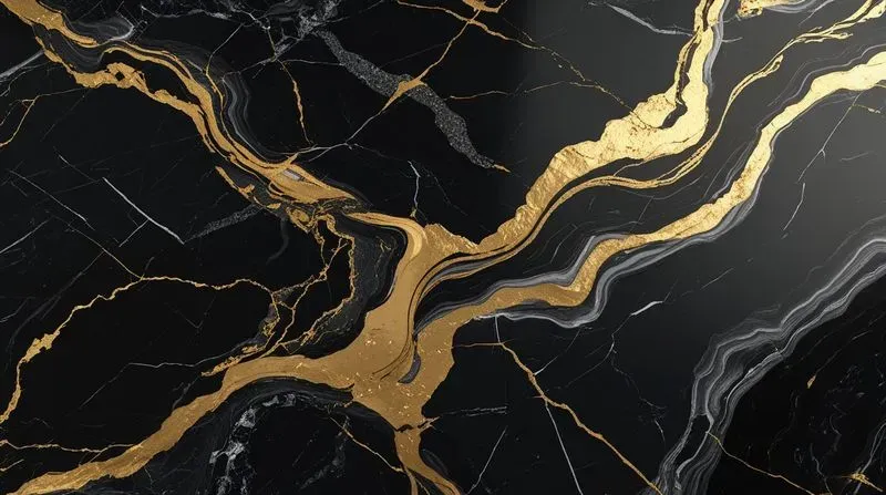 Ethereal Liquid Gold Marble Textures