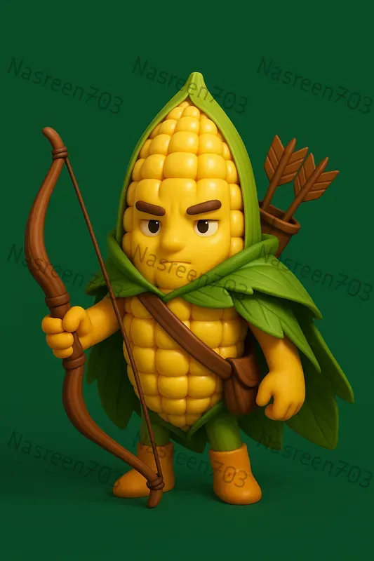 3D Cartoon Vegetable Warrior Templates