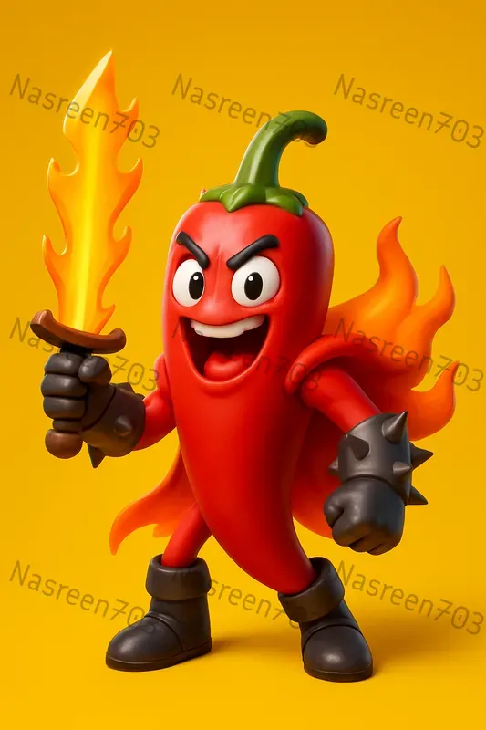 3D Cartoon Vegetable Warrior Templates