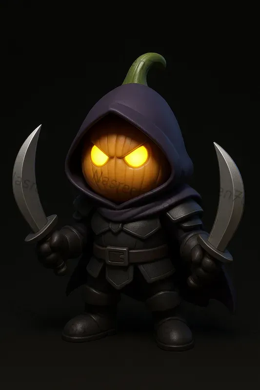 3D Cartoon Vegetable Warrior Templates