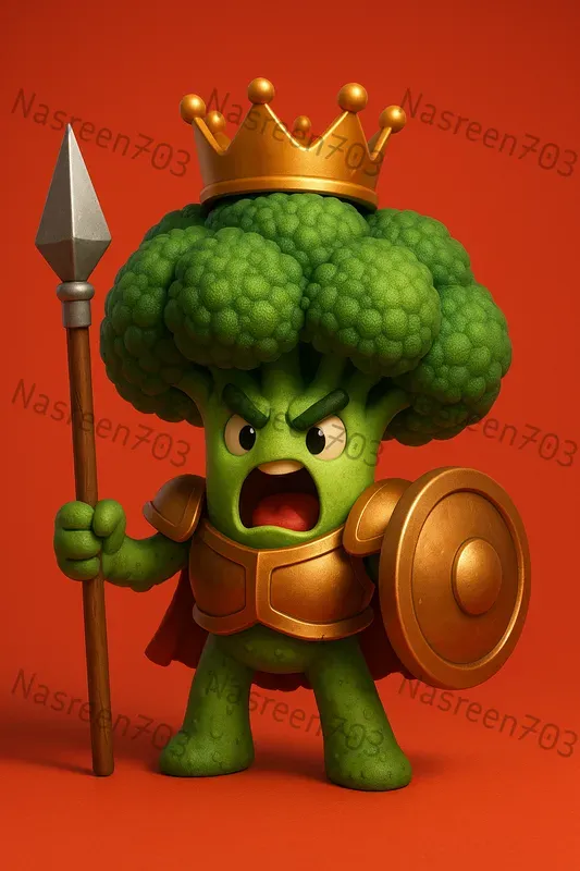3D Cartoon Vegetable Warrior Templates