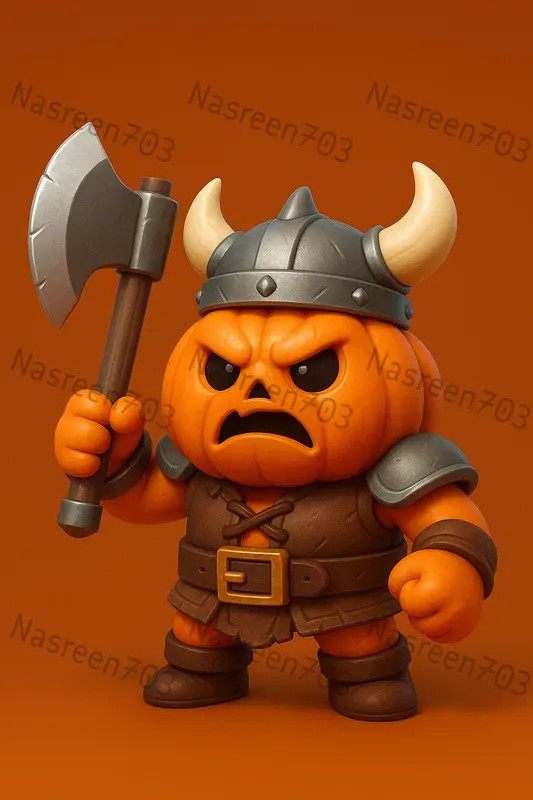 3D Cartoon Vegetable Warrior Templates