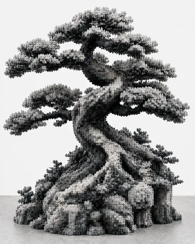 Legostyle Ink Sculptures