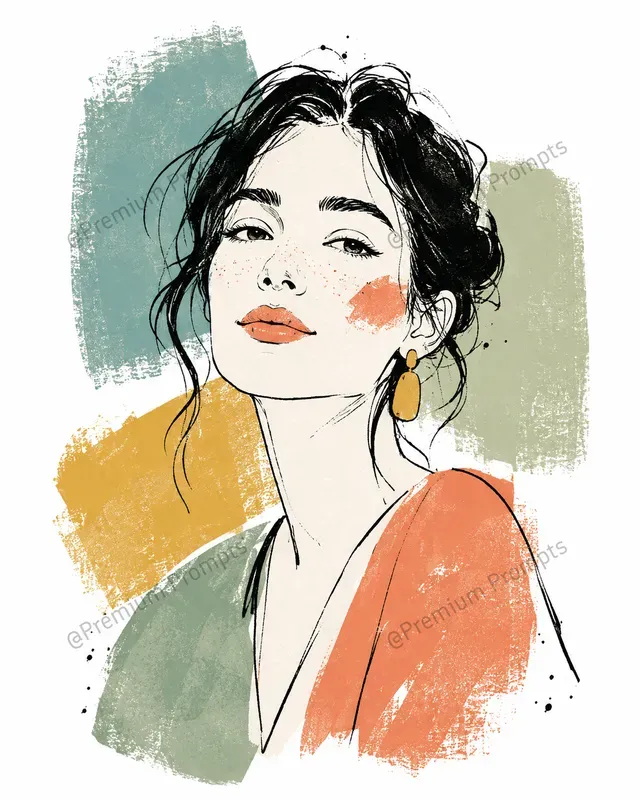 Dual Expressive Line Color Patch Art