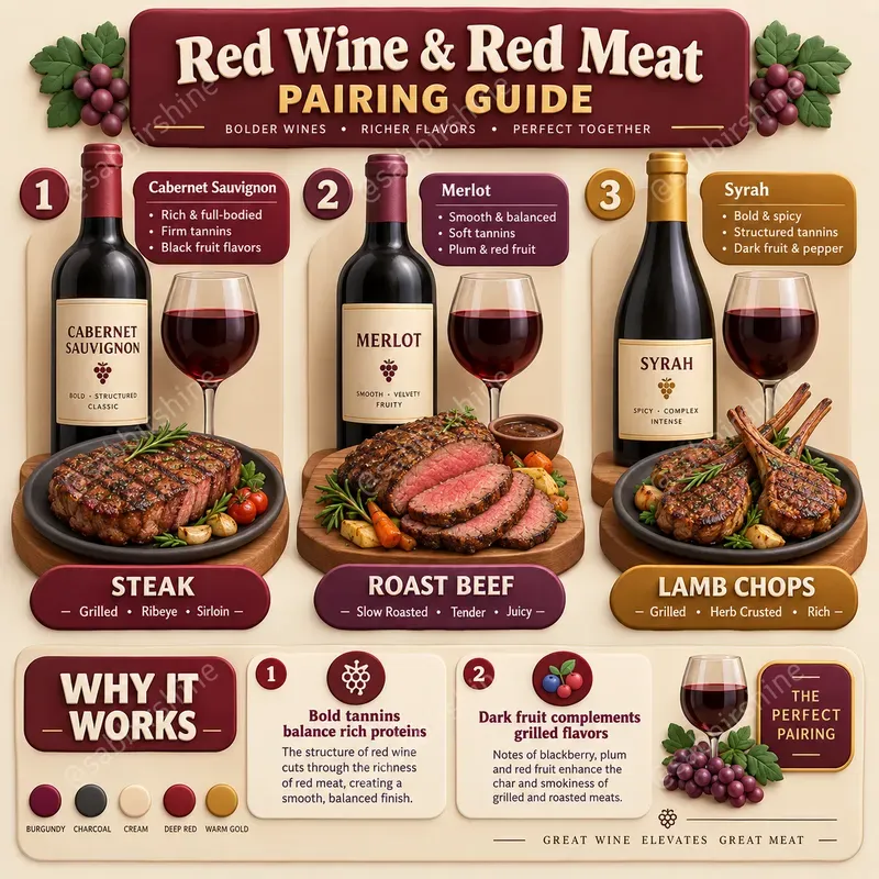 3D Wine Pairing Infographics