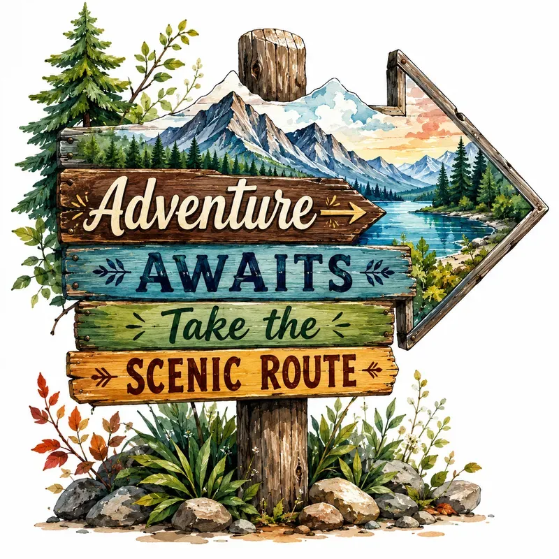Adventure Sign Art