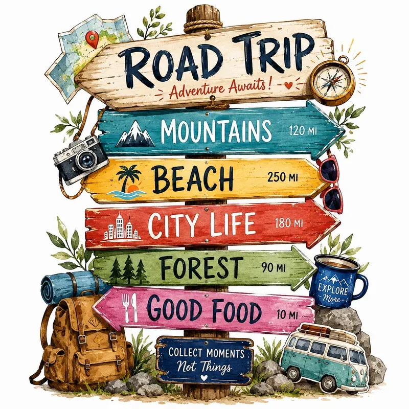 Adventure Sign Art