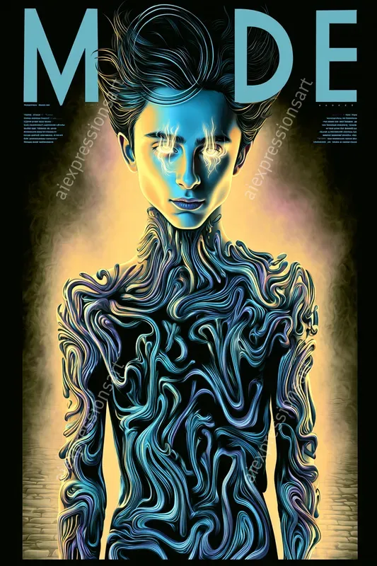 Bioluminescent Fluid Magazine Covers