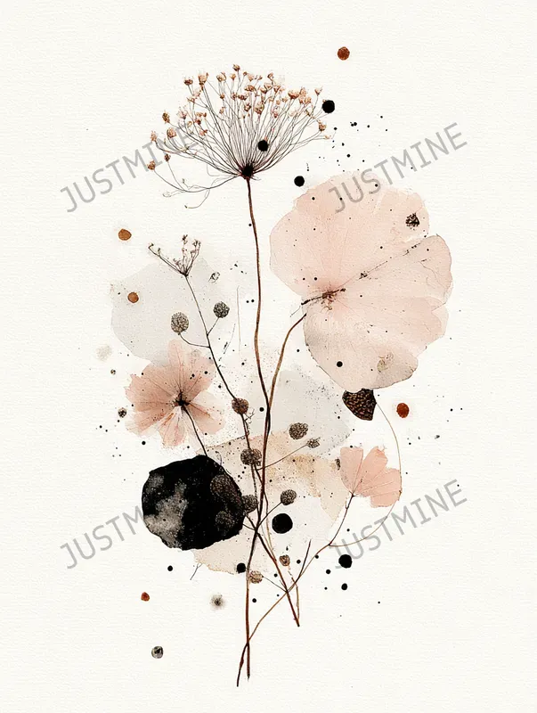 Elegant Mineral Botanical Wall Art