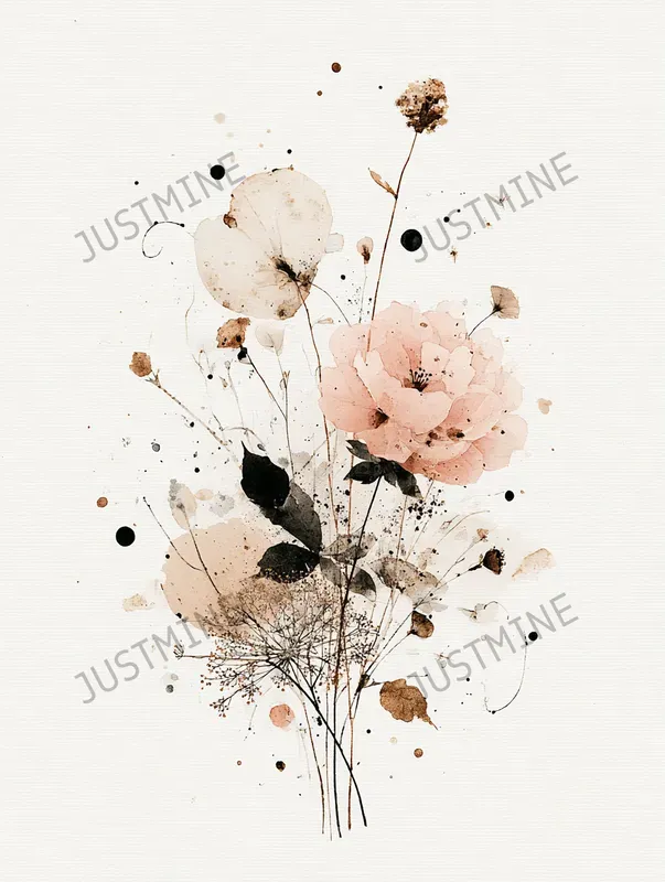 Elegant Mineral Botanical Wall Art