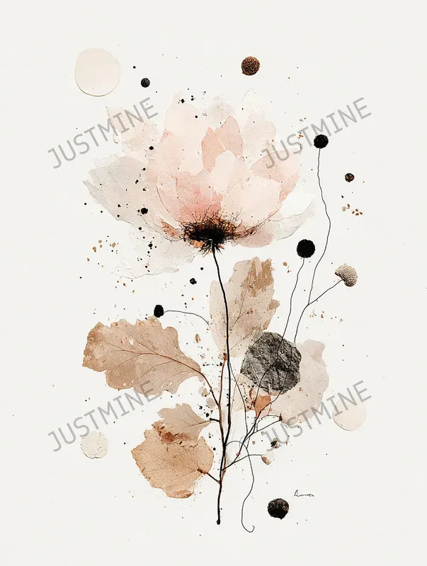 Elegant Mineral Botanical Wall Art