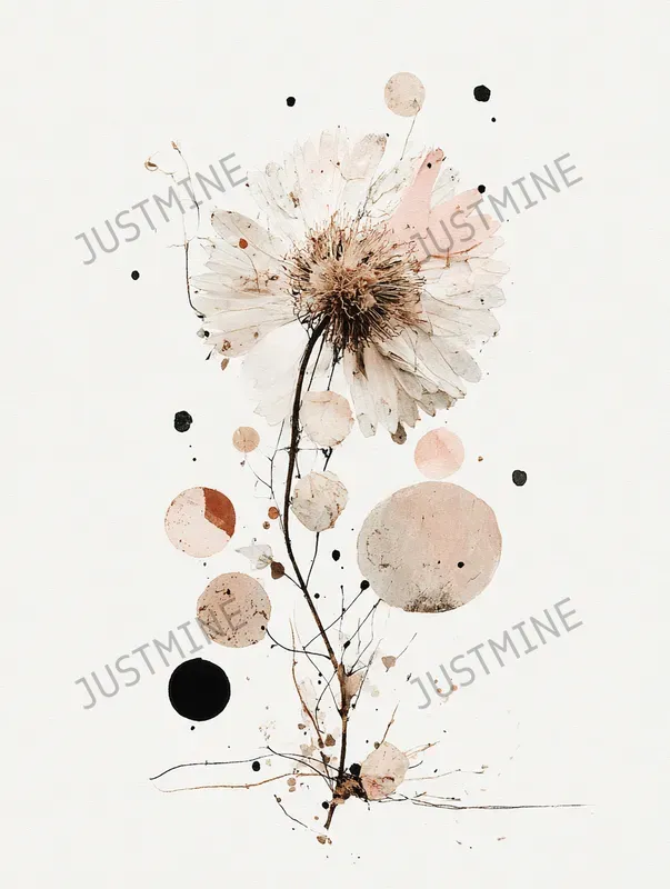 Elegant Mineral Botanical Wall Art
